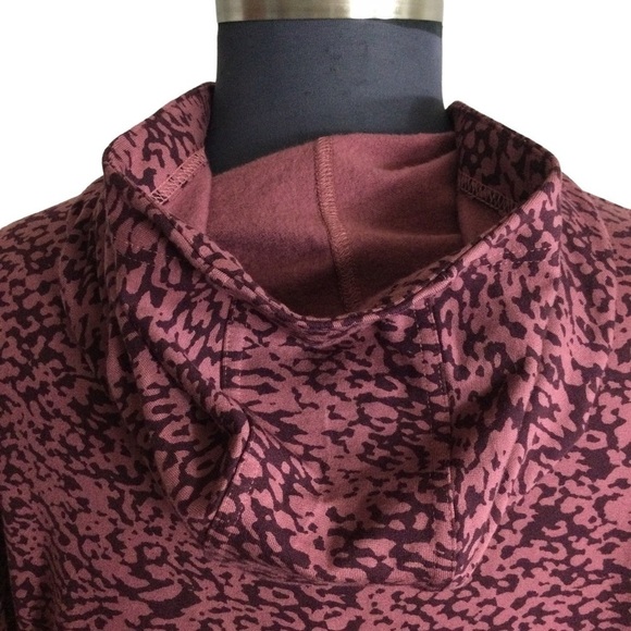 ATHLETA Balance Hoodie Ocelot Spot Twany Rose Sweatshirt Plus Size Nwot - Picture 10 of 14